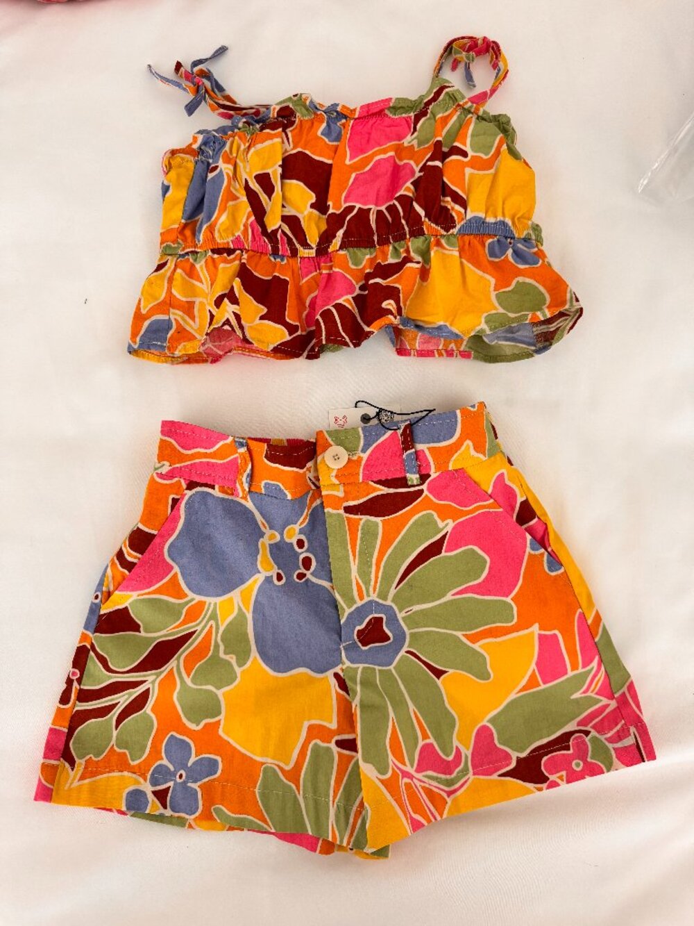Zara shorts and crop top set in size 8 and 7